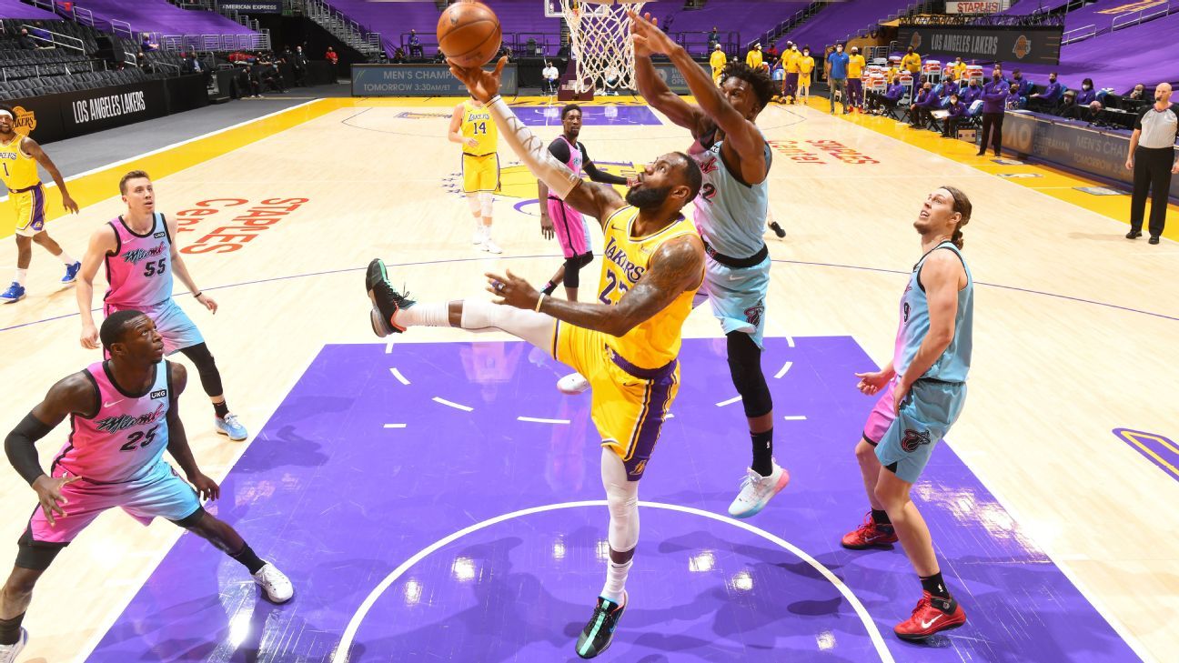 LeBron James of the Los Angeles Lakers