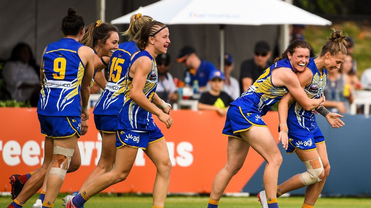 Eagles claim first win in AFLW thriller