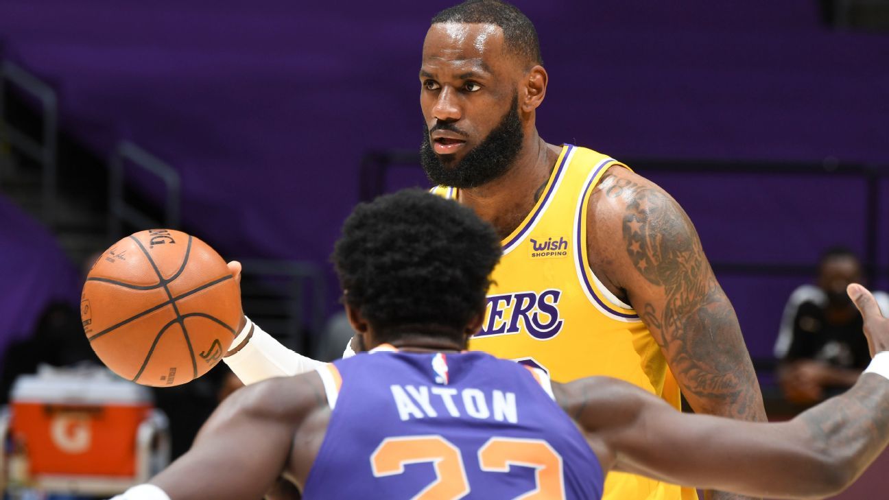 Los Angeles Lakers’ LeBron James in Wednesday’s game against the Sacramento Kings
