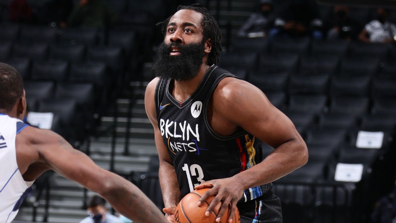 James Harden Brooklyn Nets Game-Used Nike #13 Black Jersey vs. Detroit  Pistons on November 5 2021 - 13 Pts 10 Ast 10 Reb