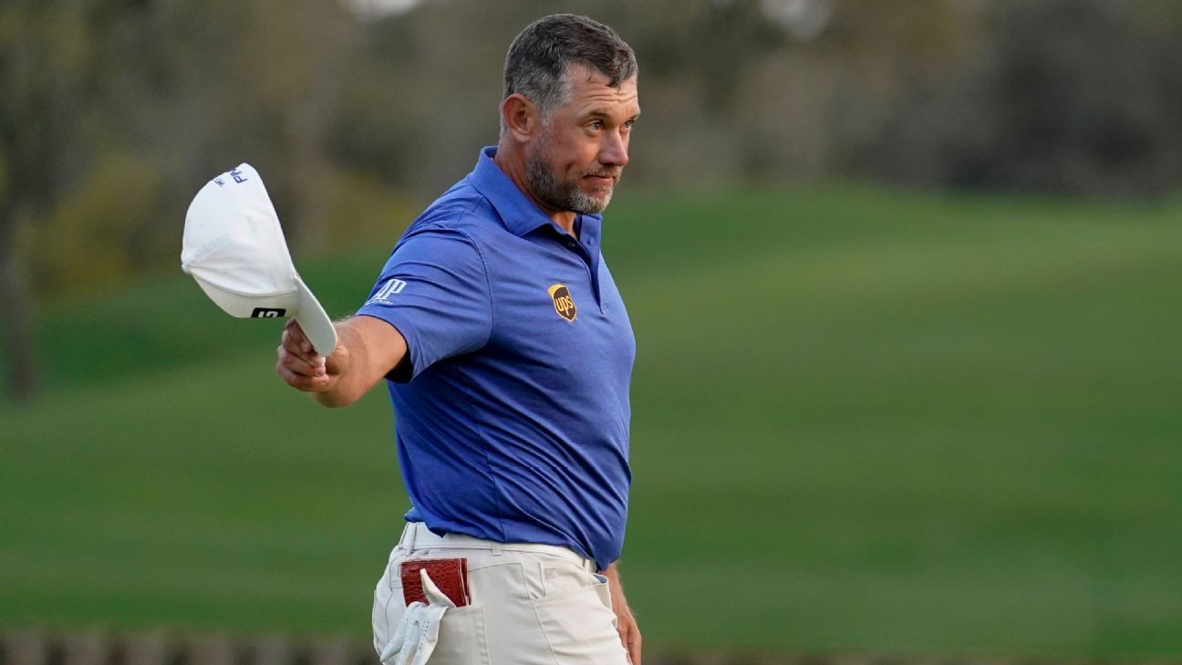 Lee Westwood leads with 2 in the Players’ Championship, with a new confrontation with Bryson DeChambeau