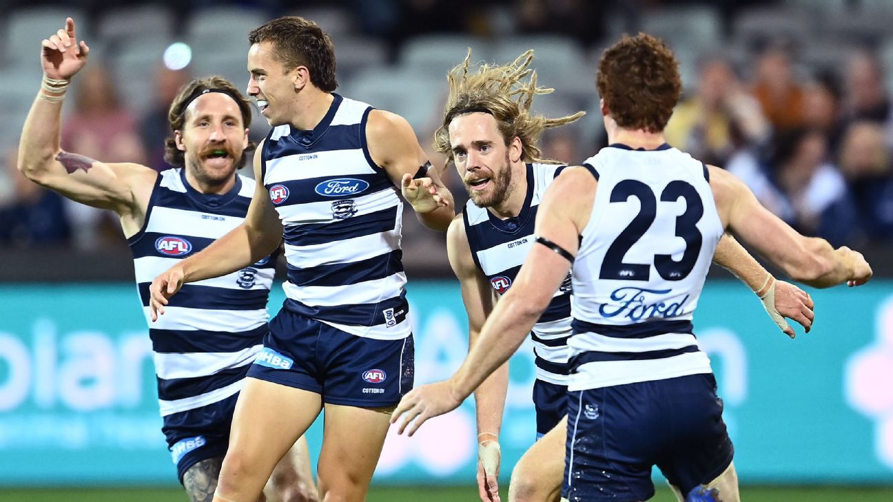 Geelong Cats beat Brisbane Lions in all-time great AFL Round 2 clash - ESPN