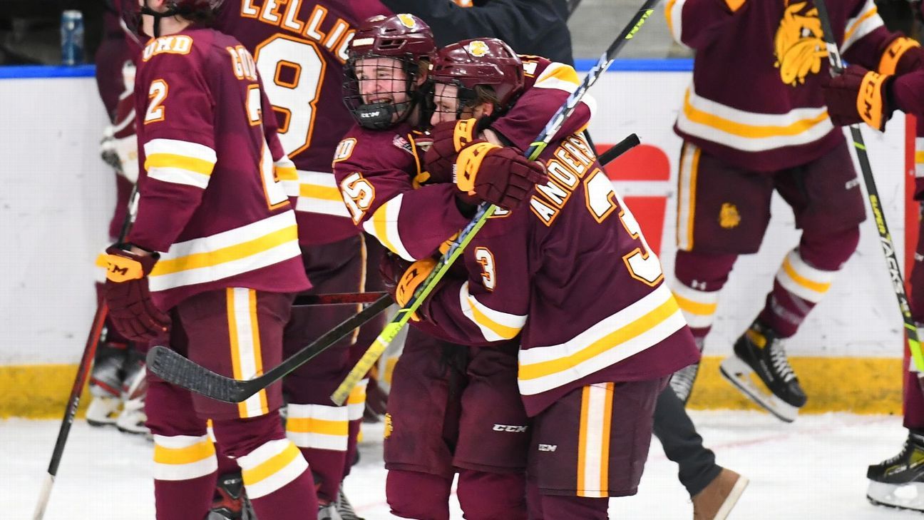 Minnesota Duluth reaches Frozen Four, outlasts North Dakota in longest game in NCAA Tournament
