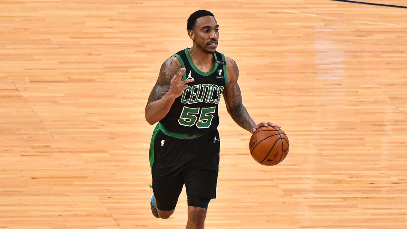 Boston Celtics guard Jeff Teague (55) during the first half of an