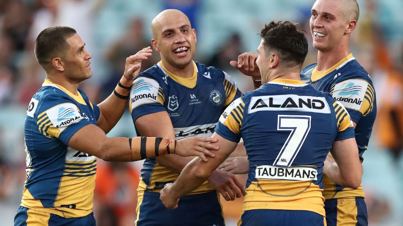 NRL Parramatta Eels stay unbeaten with dominant win over Wests Tigers ...