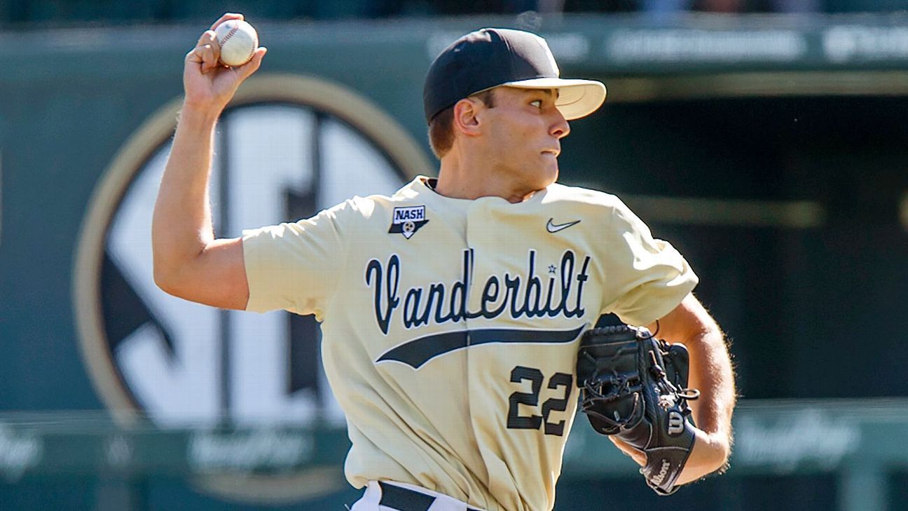 Rangers select Vanderbilt ace Jack Leiter No. 2 overall