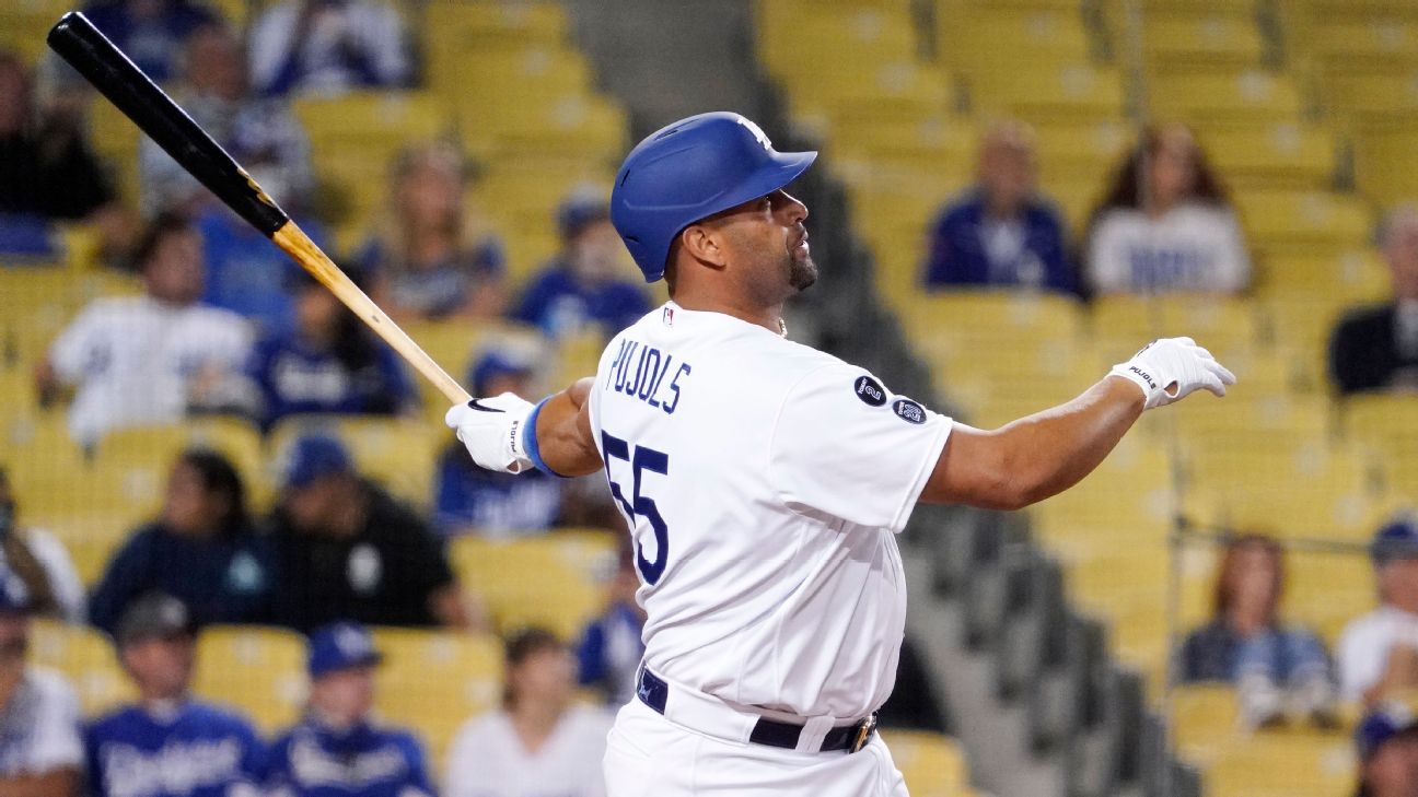 Albert Pujols home run in Dodgers beatdown of Rangers in opening series in Los Angeles