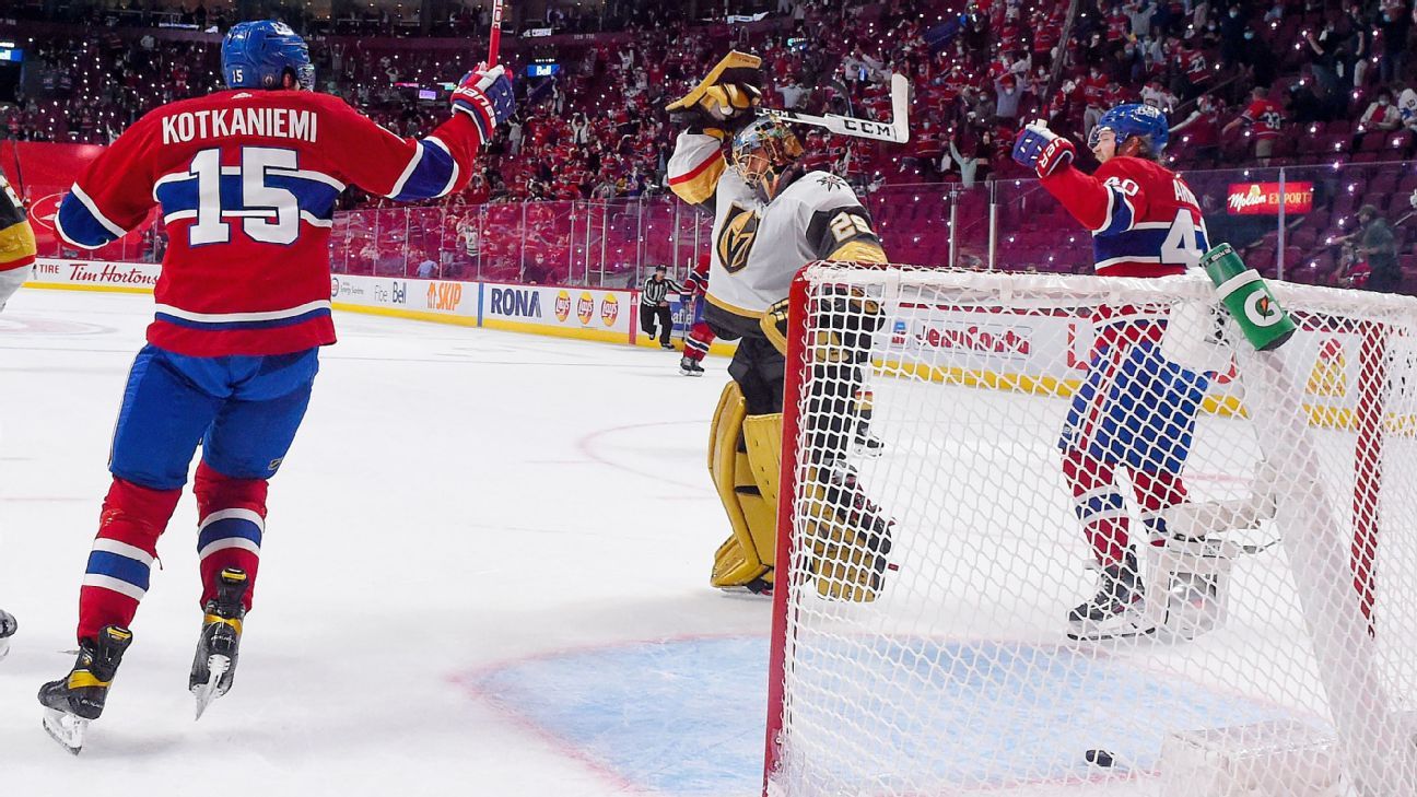 Marc-Andre Fleury's misplay behind net gives Canadiens life vs. Golden  Knights in Game 3