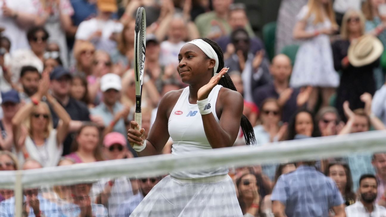 Two years after bursting onto the scene at Wimbledon, 17-year-old Coco Gauff adv..
