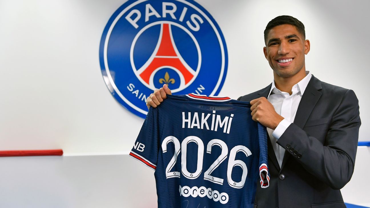 ESPN FC on X: An all-time jersey swap between Hakimi and Mbappe