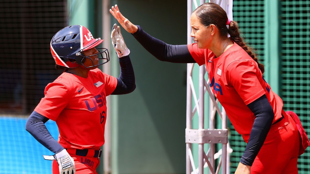 U.S. begins pursuit of softball gold with win over Italy on first day of ...