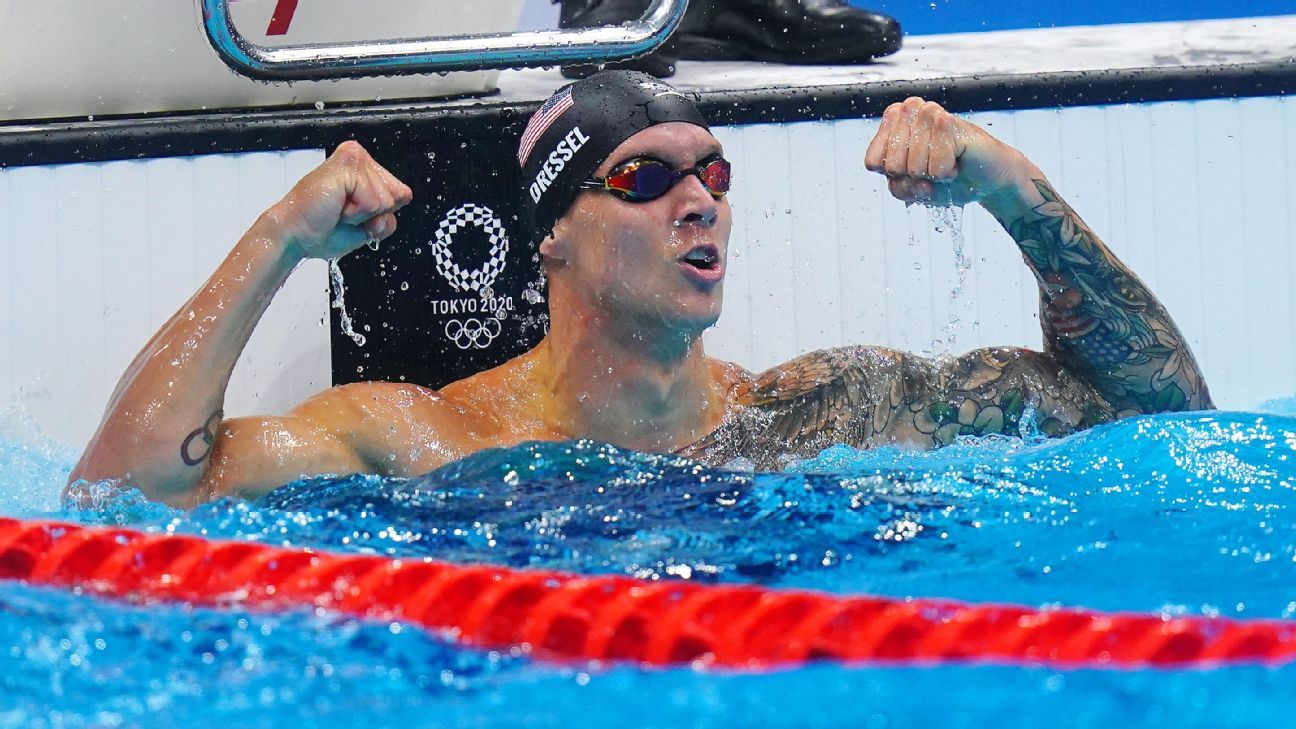 Caeleb Dressel, Katie Ledecky named athletes of the year at USA