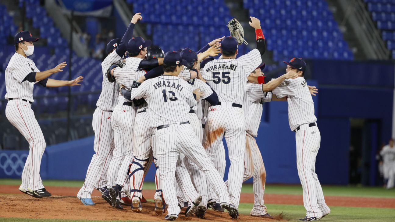 日本、米国に2-0で引き分け、初の五輪野球金メダル獲得