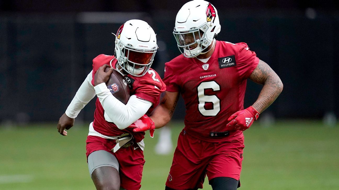 Arizona Cardinals' Chase Edmonds and James Conner are RB1 and RB1A