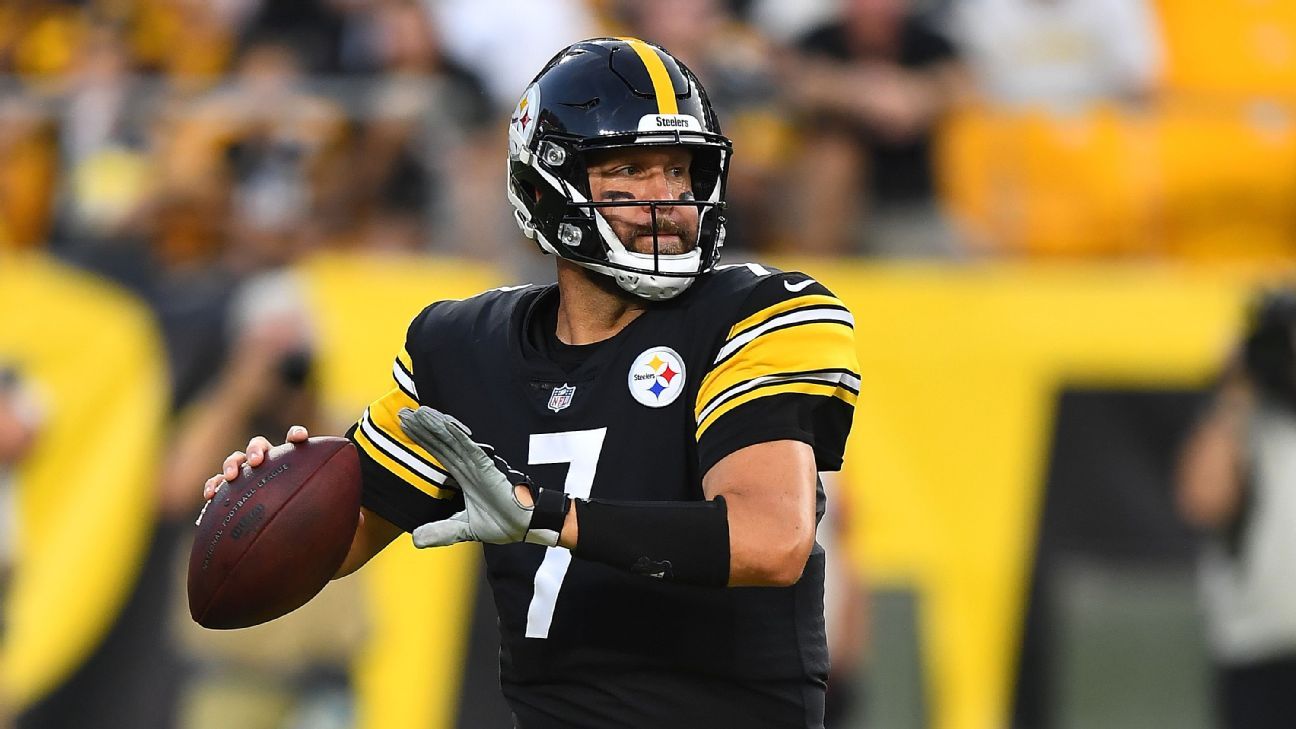 QB Ben Roethlisberger는 Pittsburgh Steelers의 부상 목록이 증가함에 따라 브래지어 문제를 다룹니다.