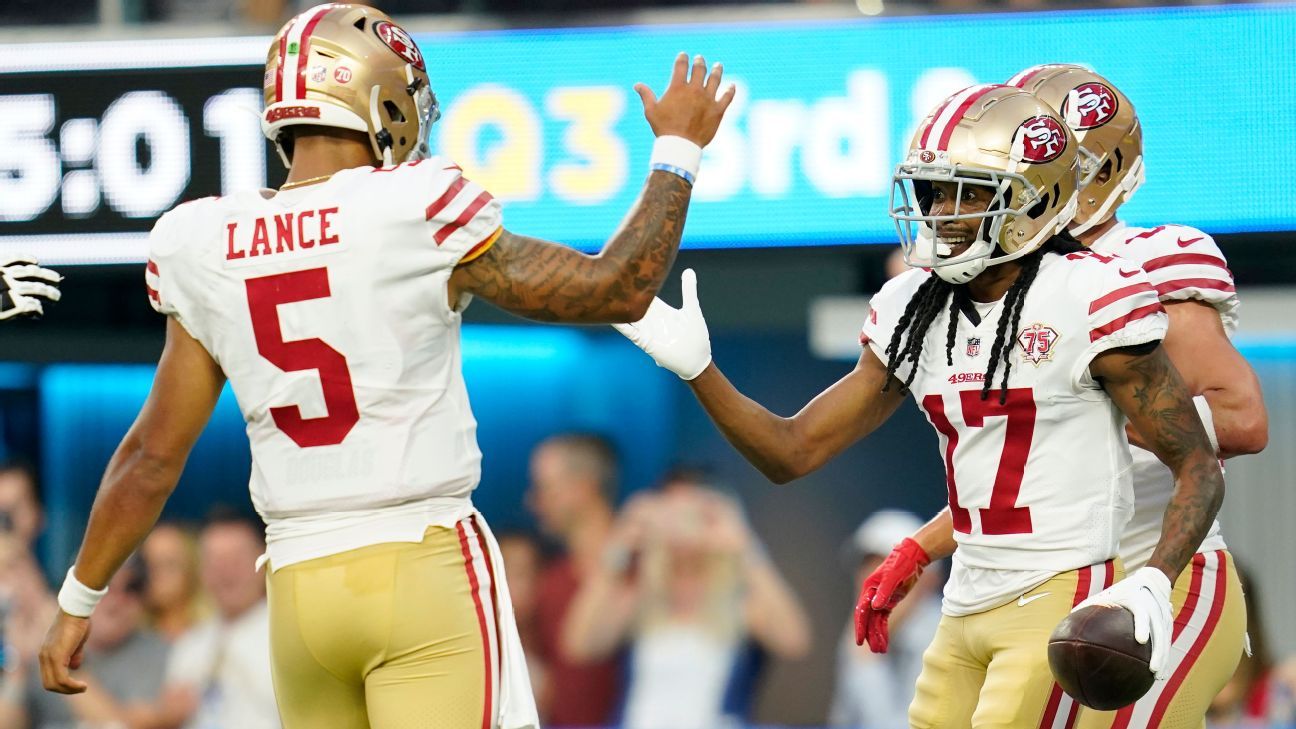 San Francisco 49ers' Trey Lance recovers from slow start to second preseason game, leads 2 TD drives on final 3 series