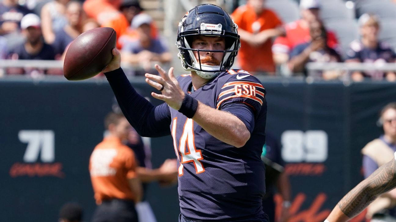 Andy Dalton will start the first week of the Chicago Bears with Justin Fields getting the head to end the preseason