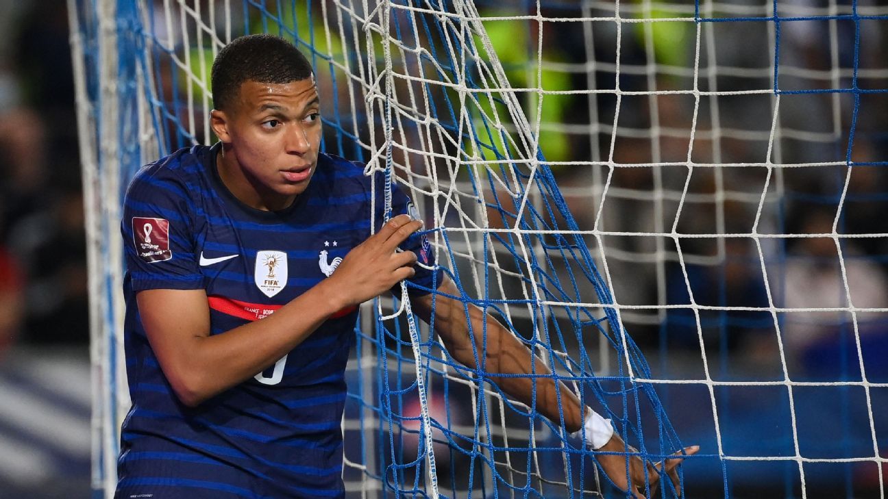 Mbappe out of France qualifiers with calf injury