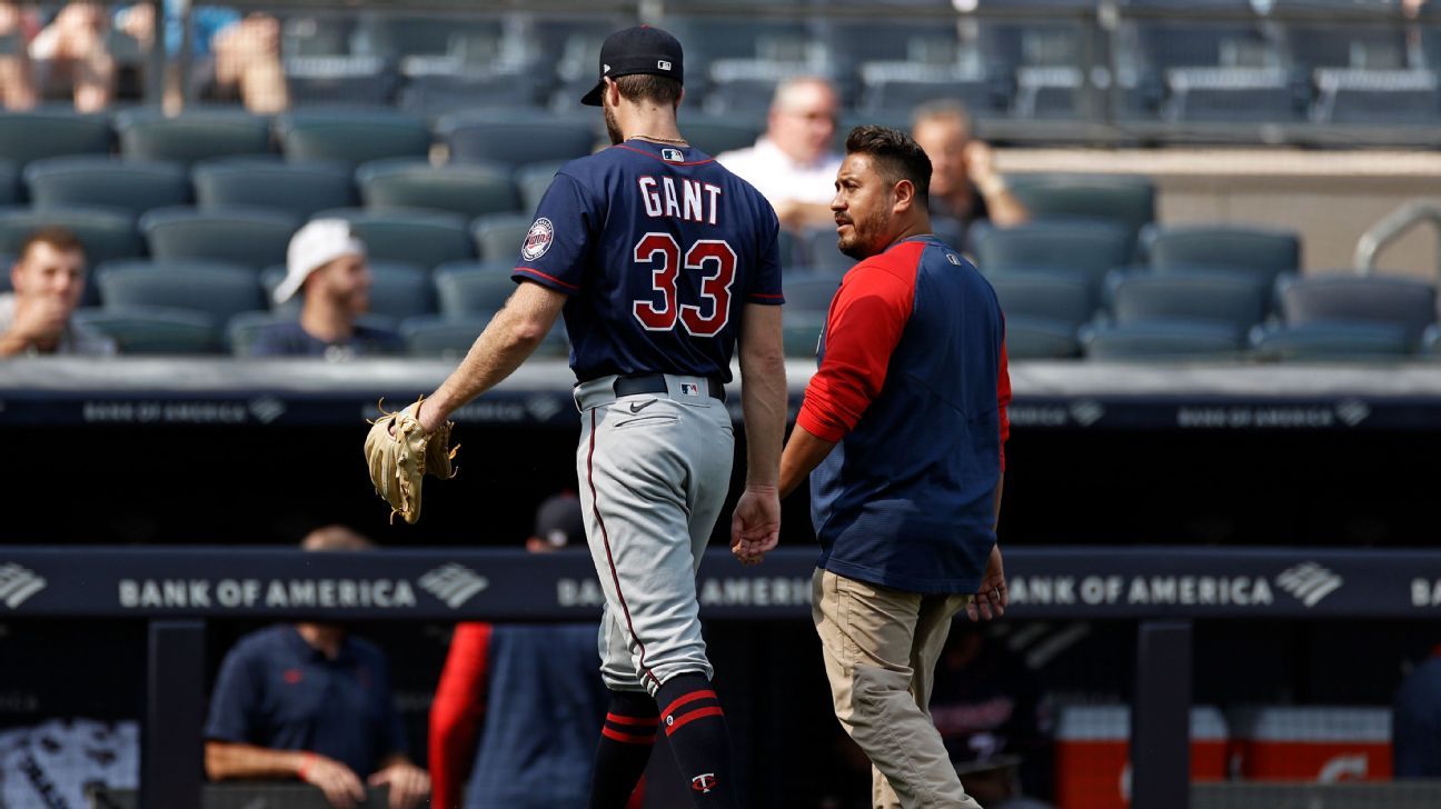 Minnesota Twins P John Gant Leaves 12 Pitches Into Start Against New 