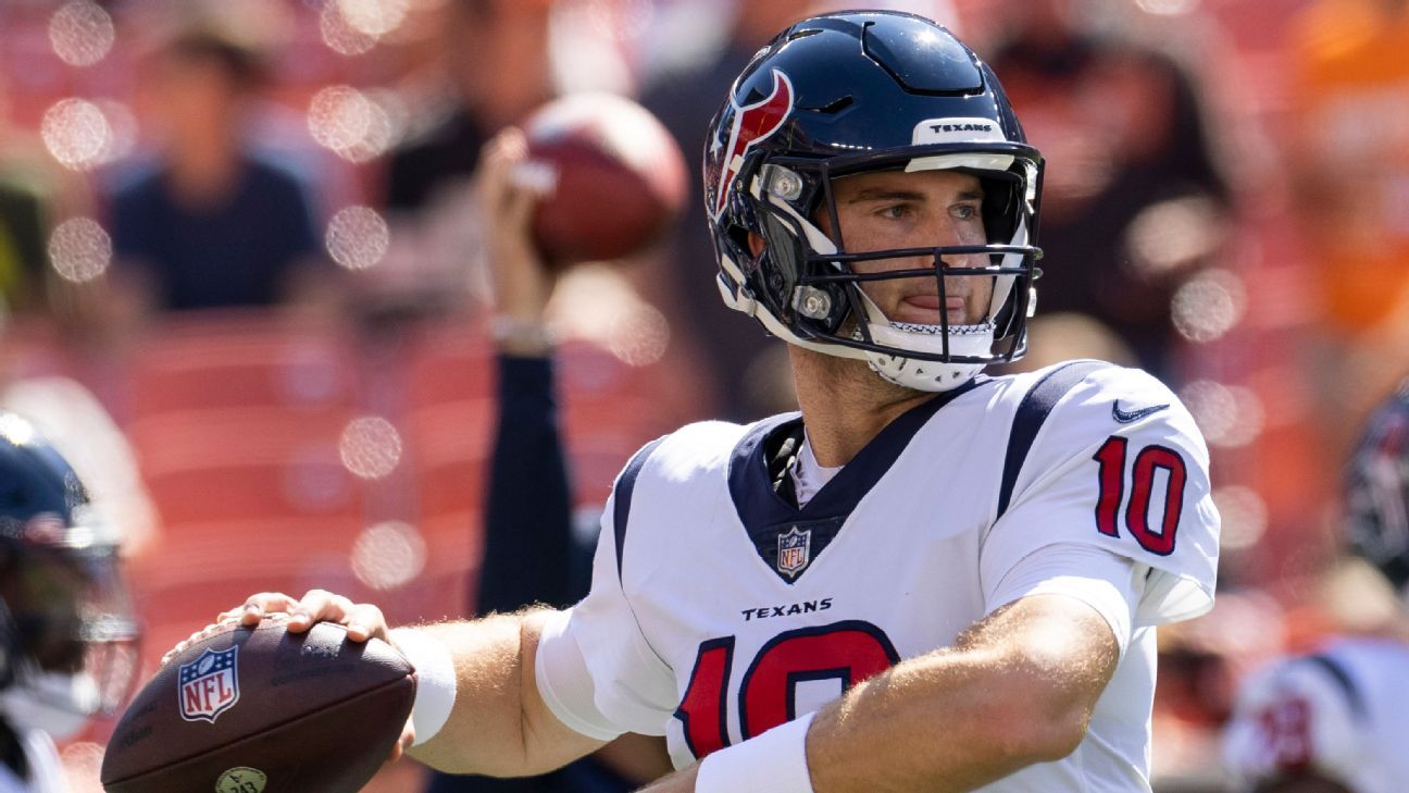Houston Texans to start rookie Davis Mills at QB on Thursday with Tyrod Taylor out