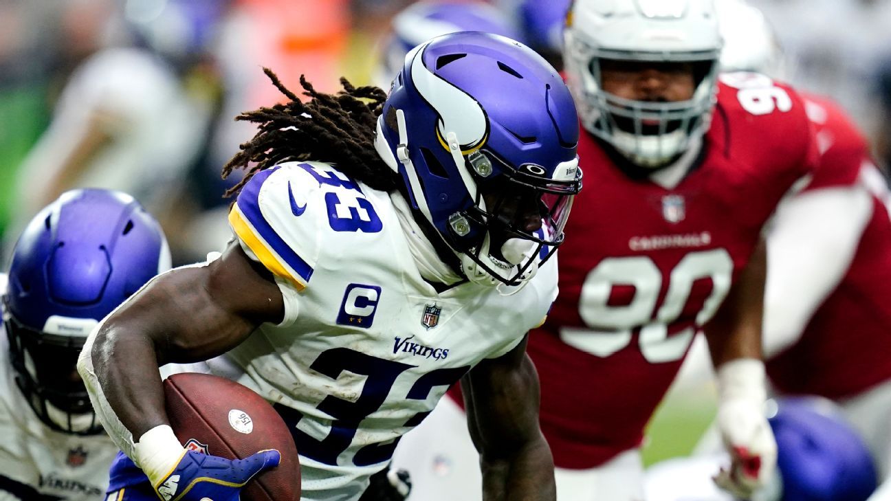 Source -- Minnesota Vikings' Dalvin Cook (ankle) unlikely for Sunday vs. Seattle..