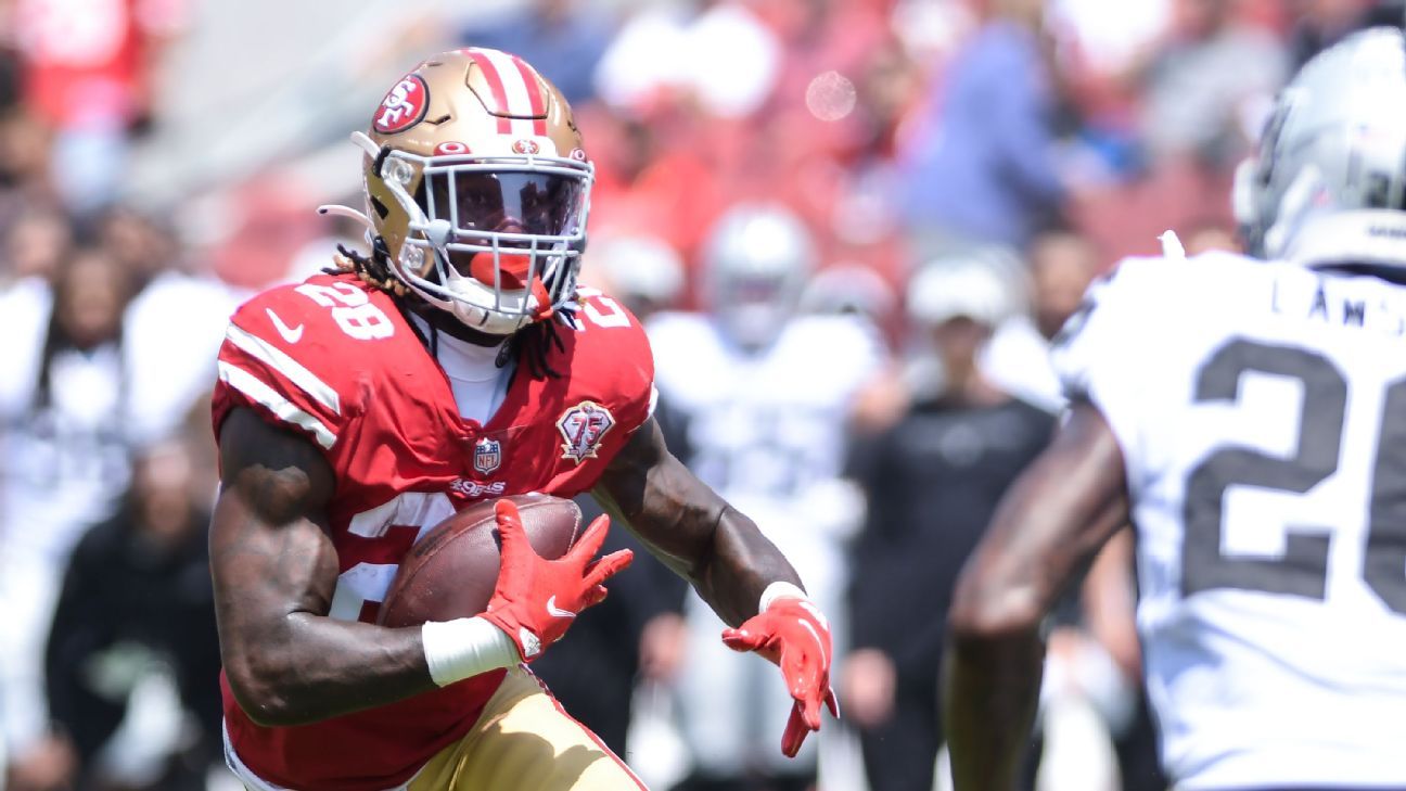 49ers' Raheem Mostert out for the season; Kerryon Johnson added to practice  squad