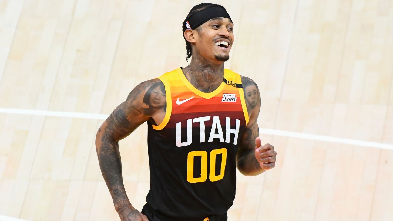 Jordan Clarkson forgot his bagpipes: NBA Twitter roasts the Jazz guard for  arriving in a skirt at the Wells Fargo Center - The SportsRush