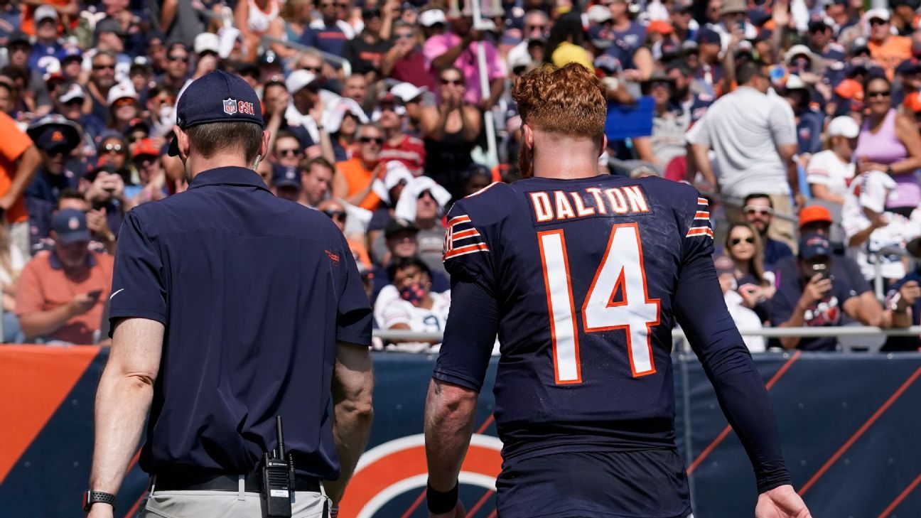 Chicago Bears QB Justin Fields to make 1st NFL start against Cleveland  Browns Sunday replacing injured Andy Dalton - ABC7 Chicago