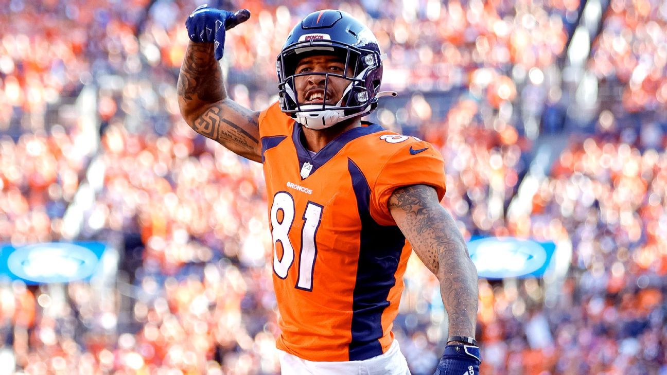 Broncos WR Tim Patrick Gives Denver Halftime Lead With Touchdown Catch