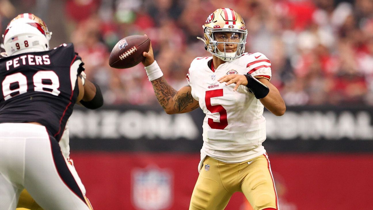 San Francisco 49ers QB Trey Lance suffered sprained knee in first start