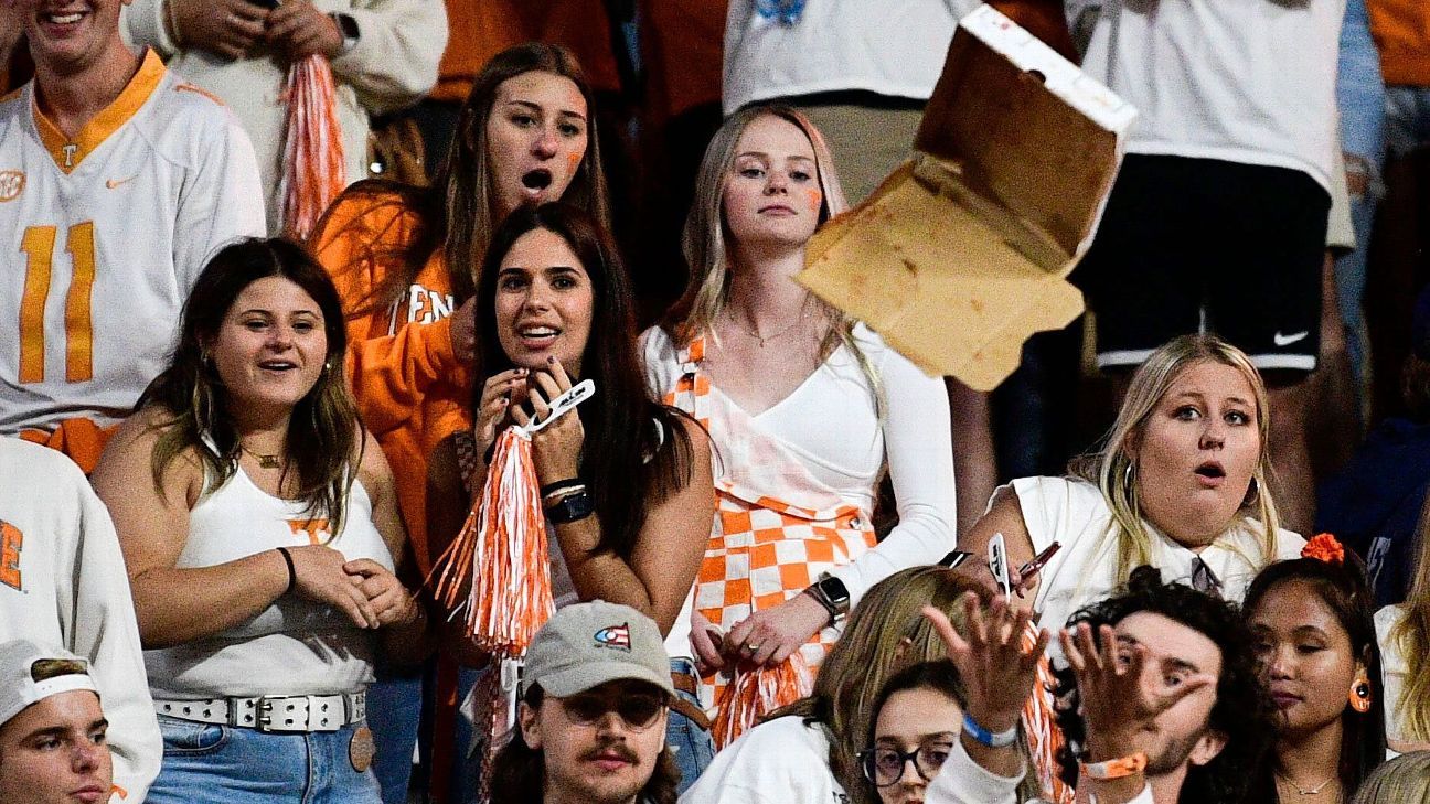 SEC fines Tennessee Volunteers $250K for fan behavior at end of loss to Ole Miss..