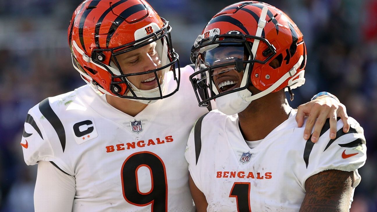 Joe Burrow, Ja'Marr Chase boost Cincinnati Bengals in rare victory over rival Ba..