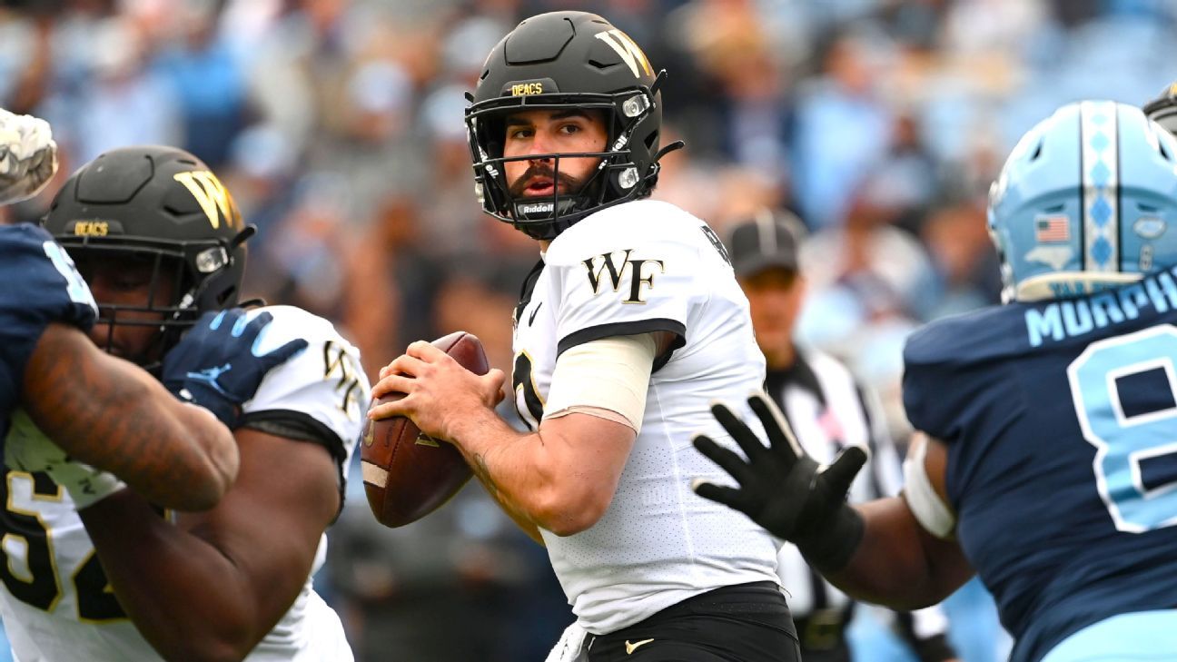 Wake Forest star QB Hartman out indefinitely
