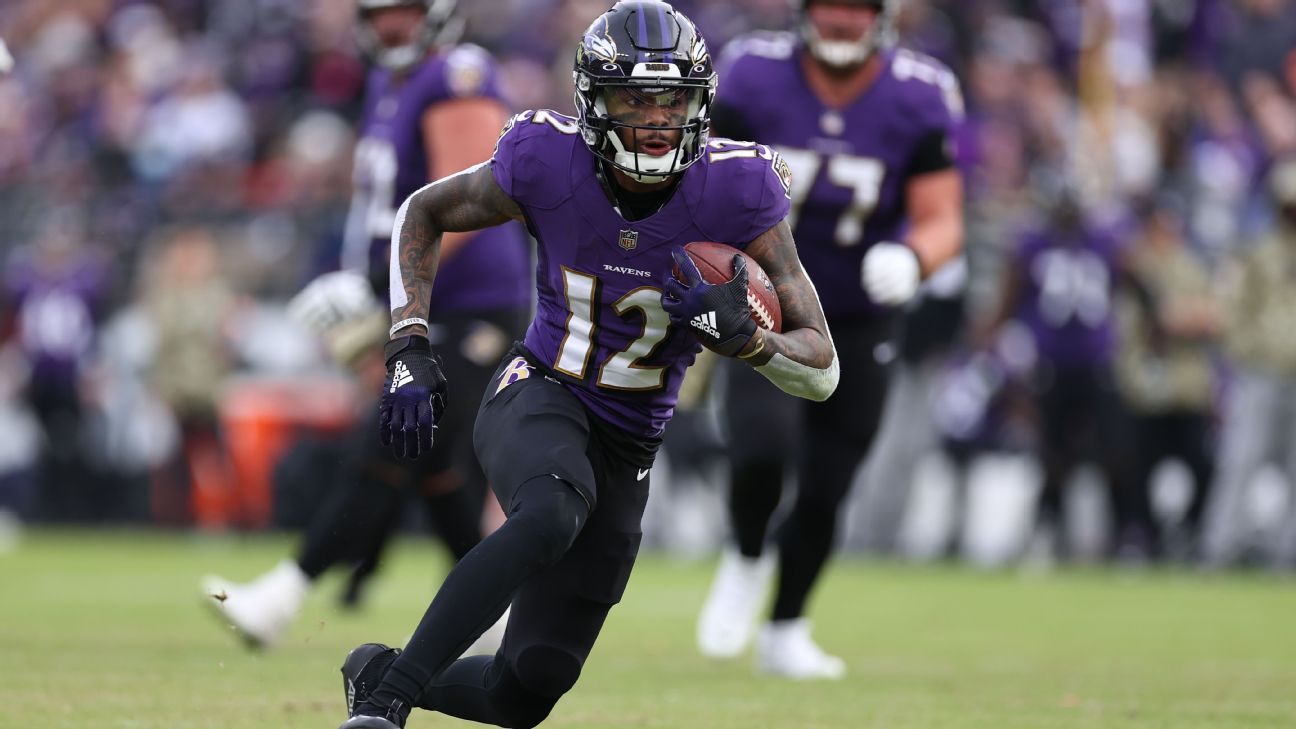 Baltimore Ravens Injury Update: WR Rashod Bateman Ready for