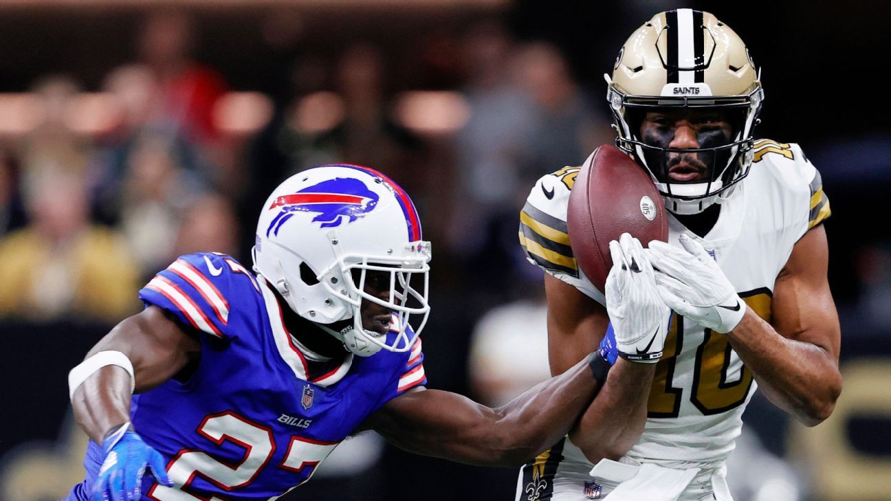 Tre'Davious White leaves Buffalo Bills' win over New Orleans Saints with knee in..