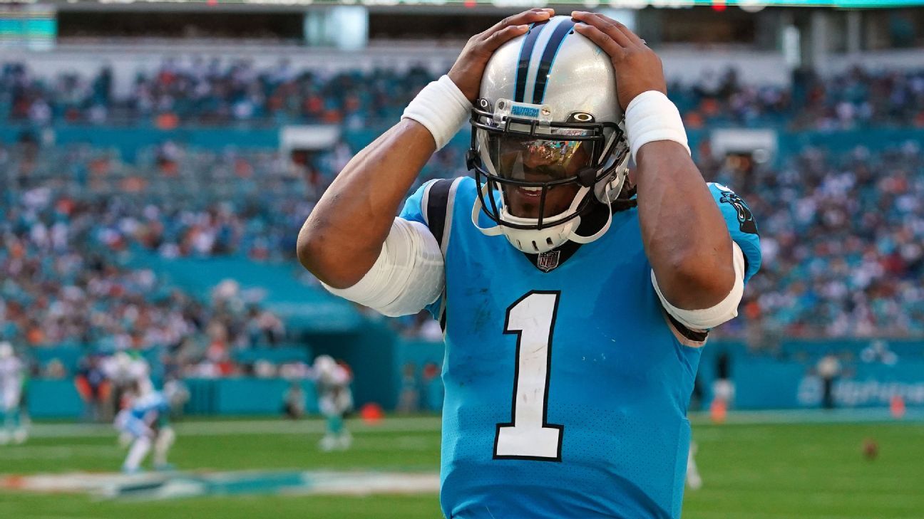 Struggling Cam Newton benched by Carolina Panthers in fourth quarter