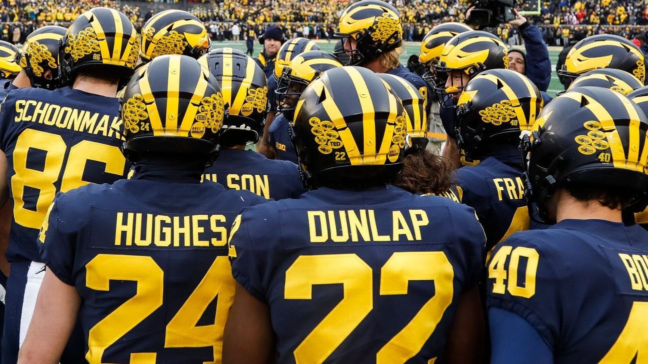 Michigan mauls its way to College Football Playoff top four, joining Georgia, Al..