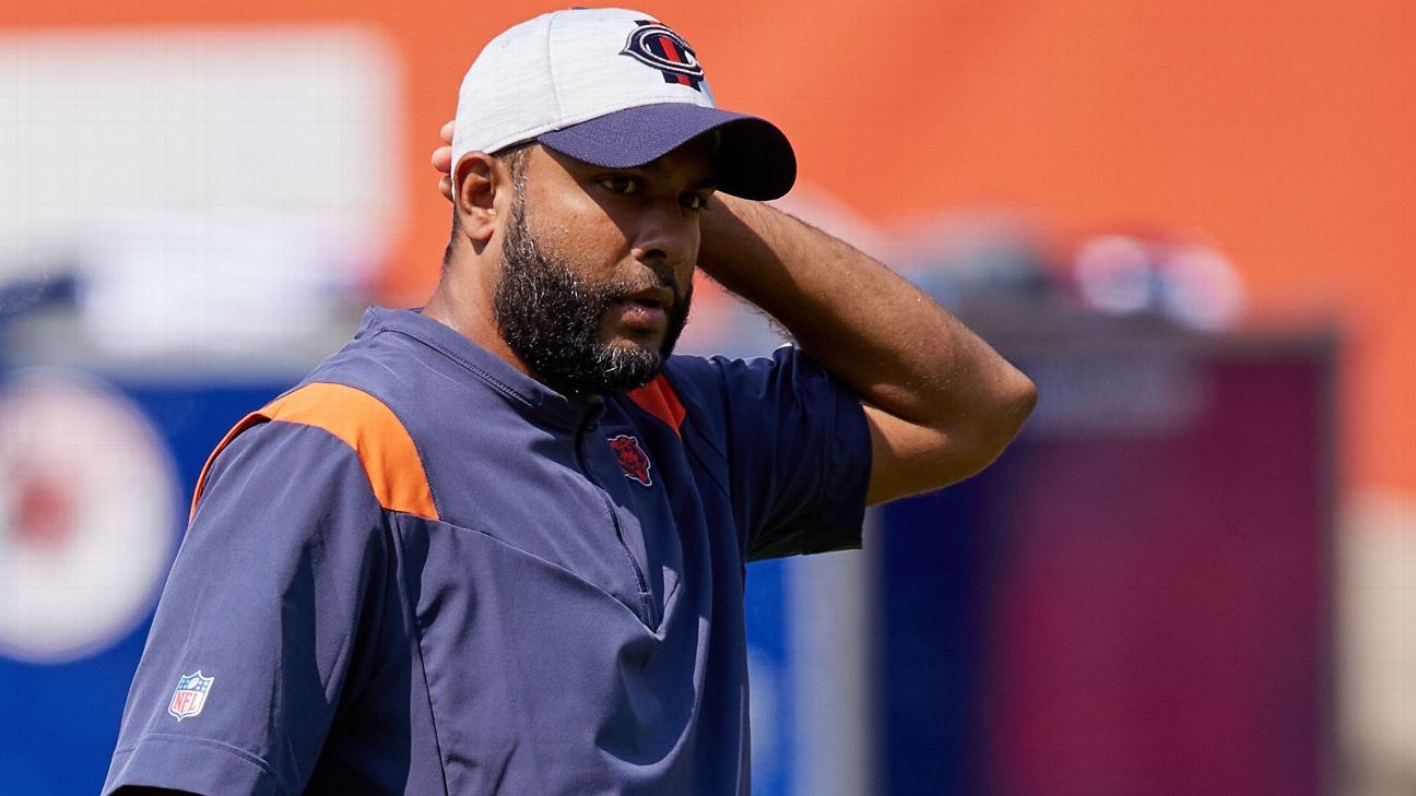 Chicago Bears DC Sean Desai clears COVID-19 protocols, returning for Monday nigh..