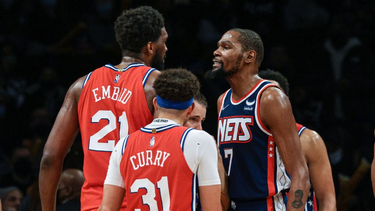 76ers' Joel Embiid, Nets' Kevin Durant downplay verbal sparring