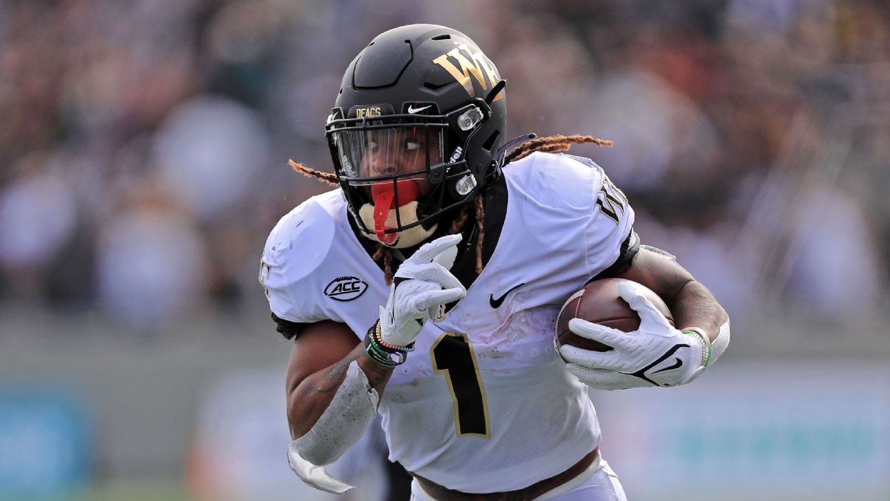 Wake Forest leading rusher Christian Beal-Smith enters college football transfer..