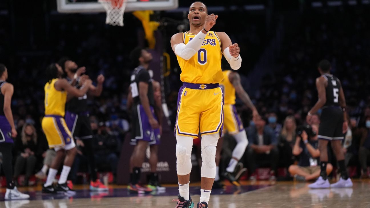 Russell Westbrook 2-for-14 as Los Angeles Lakers lose to Sacramento Kings again