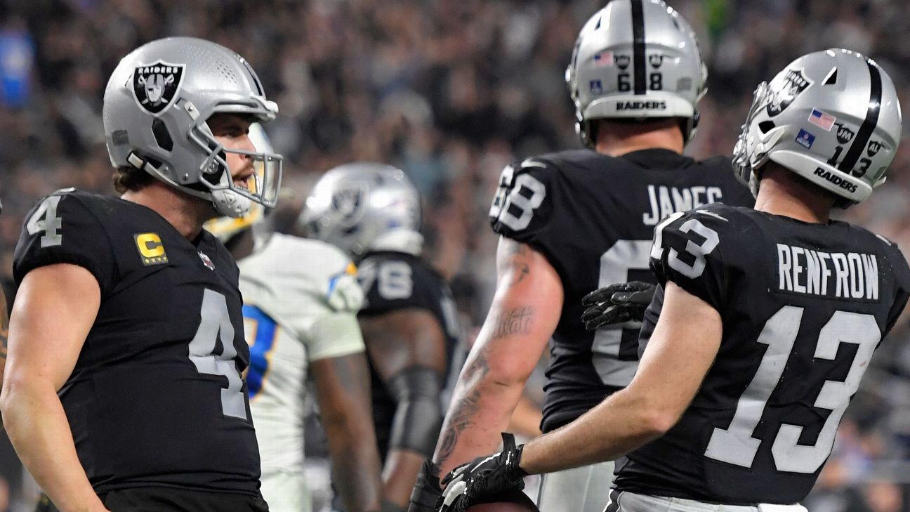 Las Vegas Raiders win on OT field goal to eliminate rival Los Angeles Chargers, secure AFC playoff berth