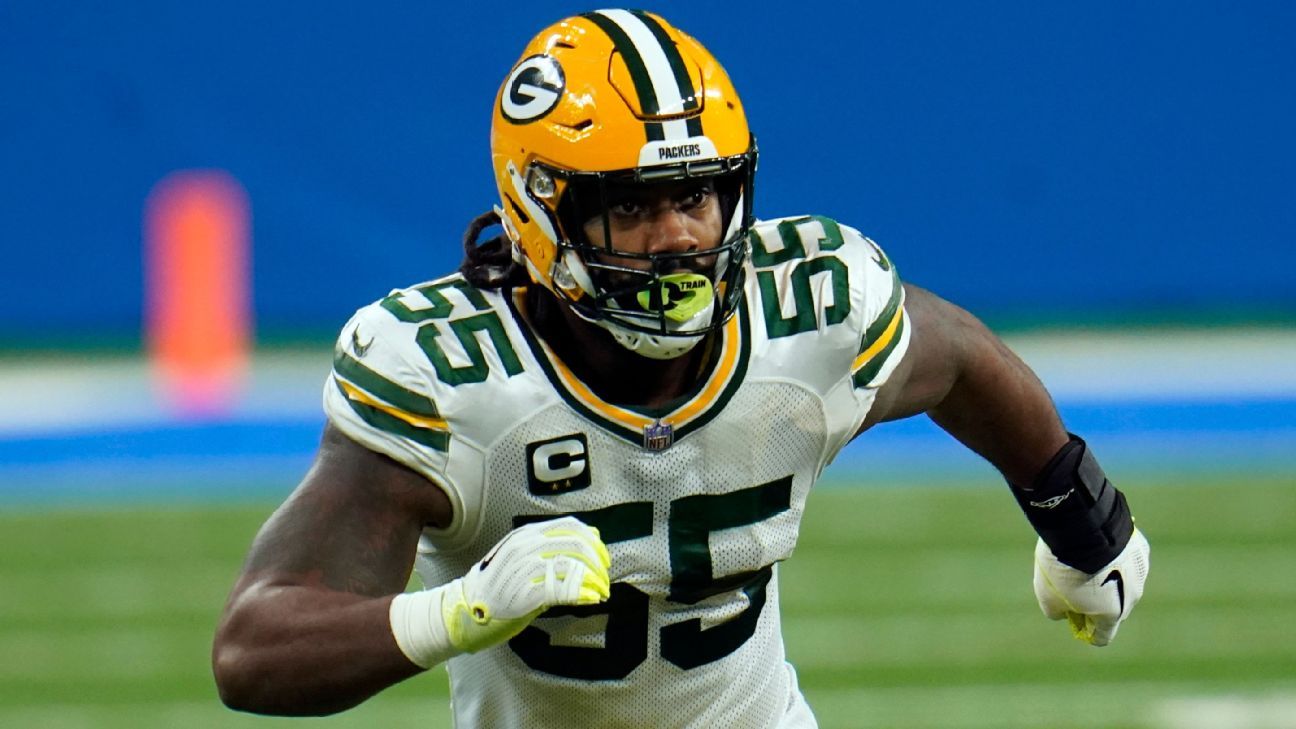 Green Bay Packers get pass-rushers Za'Darius Smith, Whitney Mercilus back  vs. San Francisco 49ers - ESPN