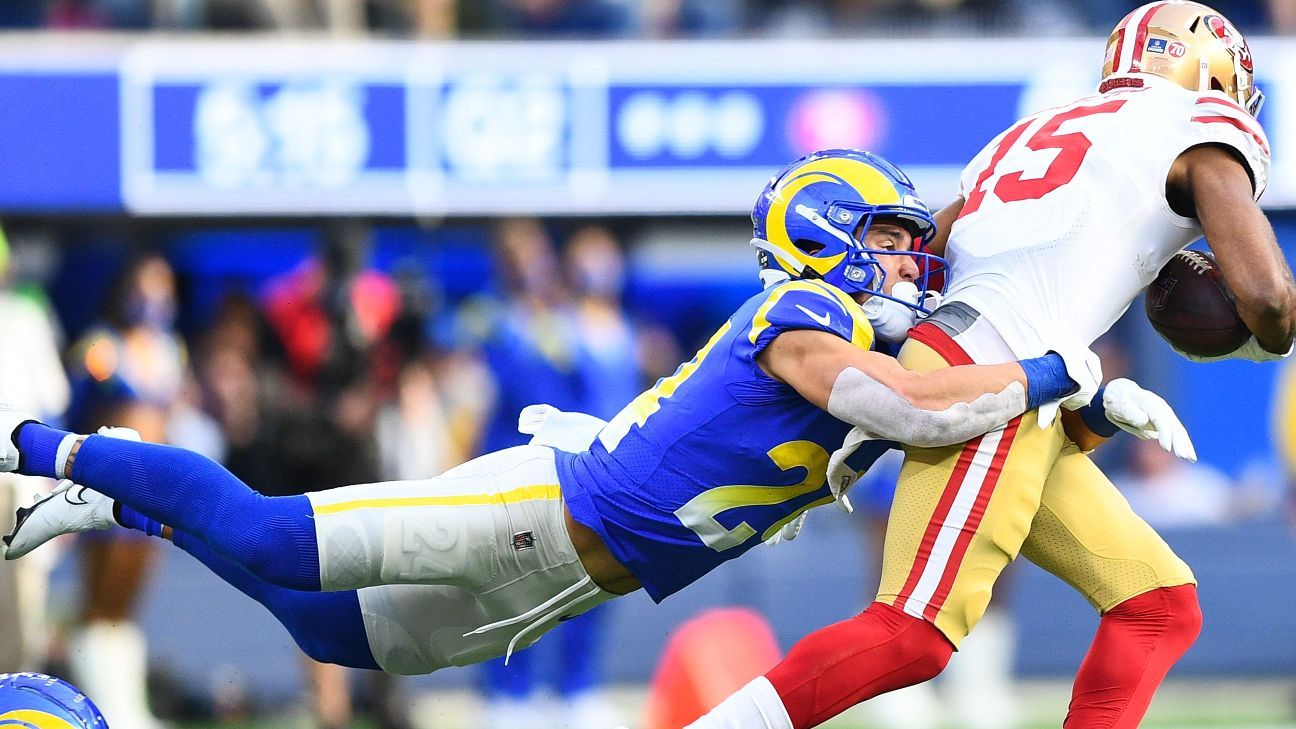 Los Angeles Rams safety Taylor Rapp fails to clear concussion protocol, will miss playoff game