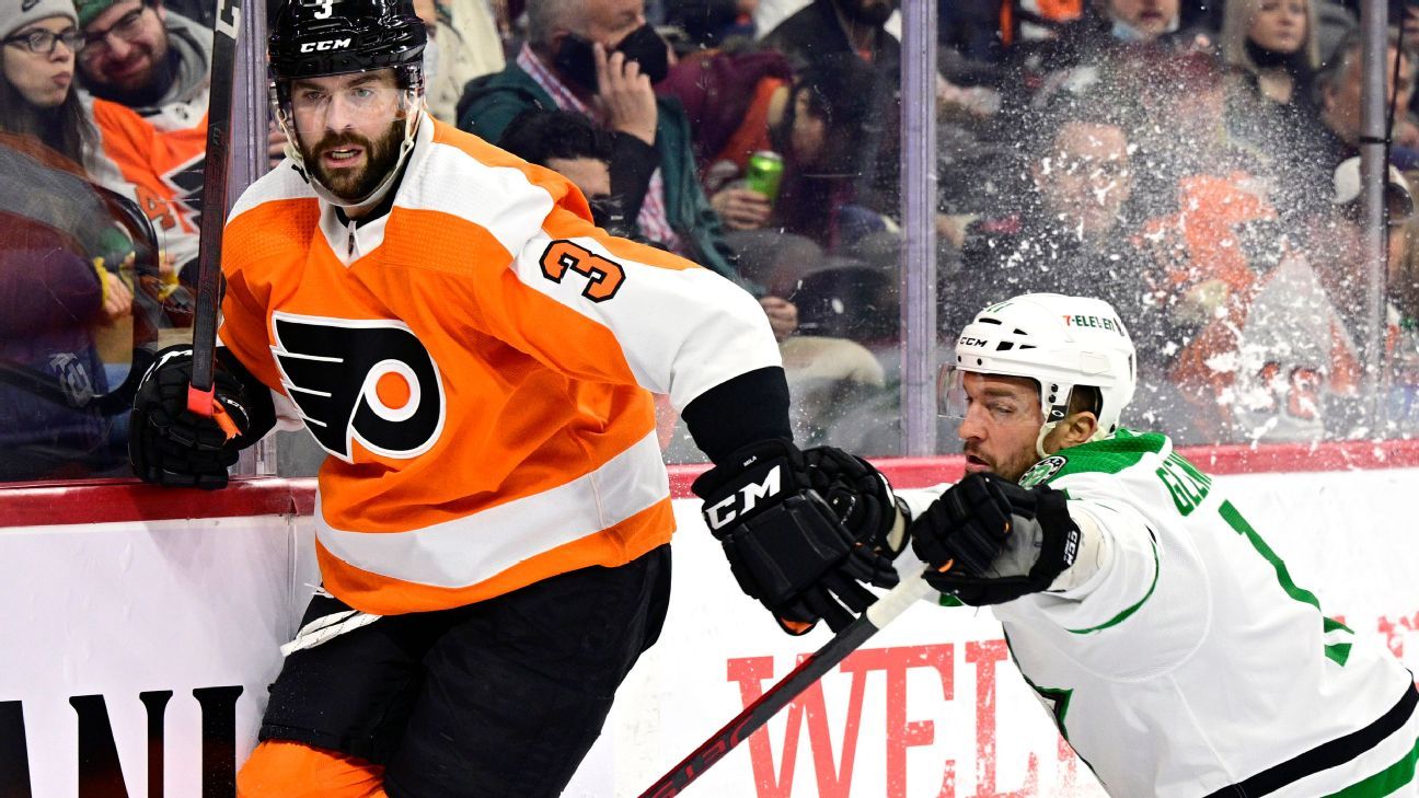 Philadelphia Flyers defenseman Keith Yandle, 35, ties NHL record for consecutive..