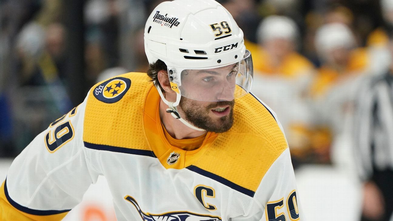 Nashville Predators' Roman Josi, Washington Capitals' Evgeny