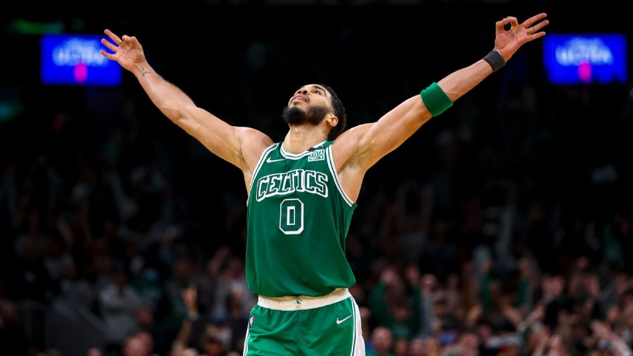 Jayson Tatum's 54 points lead Boston Celtics past Kevin Durant, Kyrie Irving, Br..