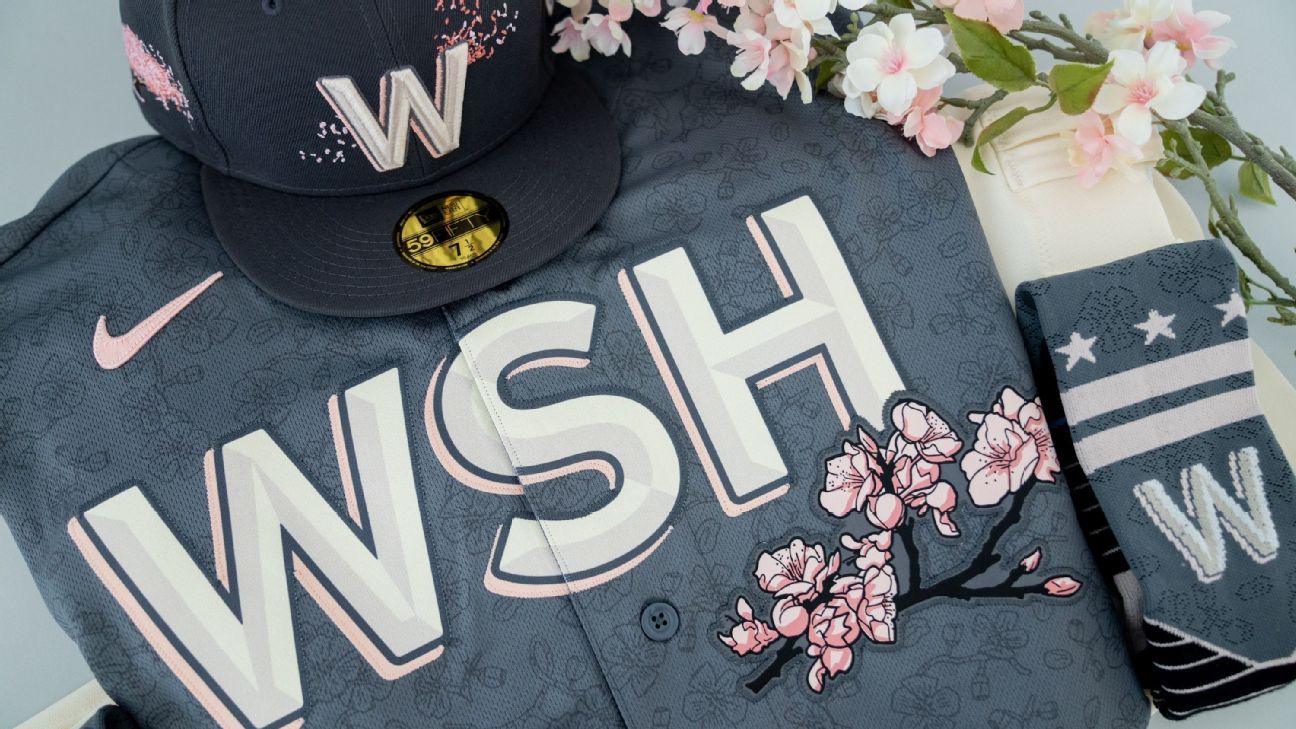 Washington Nationals, Wizards unveil cherry blossom-themed uniforms - ESPN