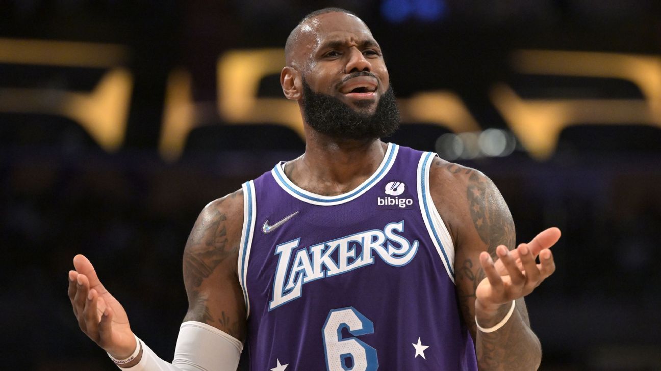 ESPN - No. 23 ➡️ No. 6 LeBron James plans to change his Los