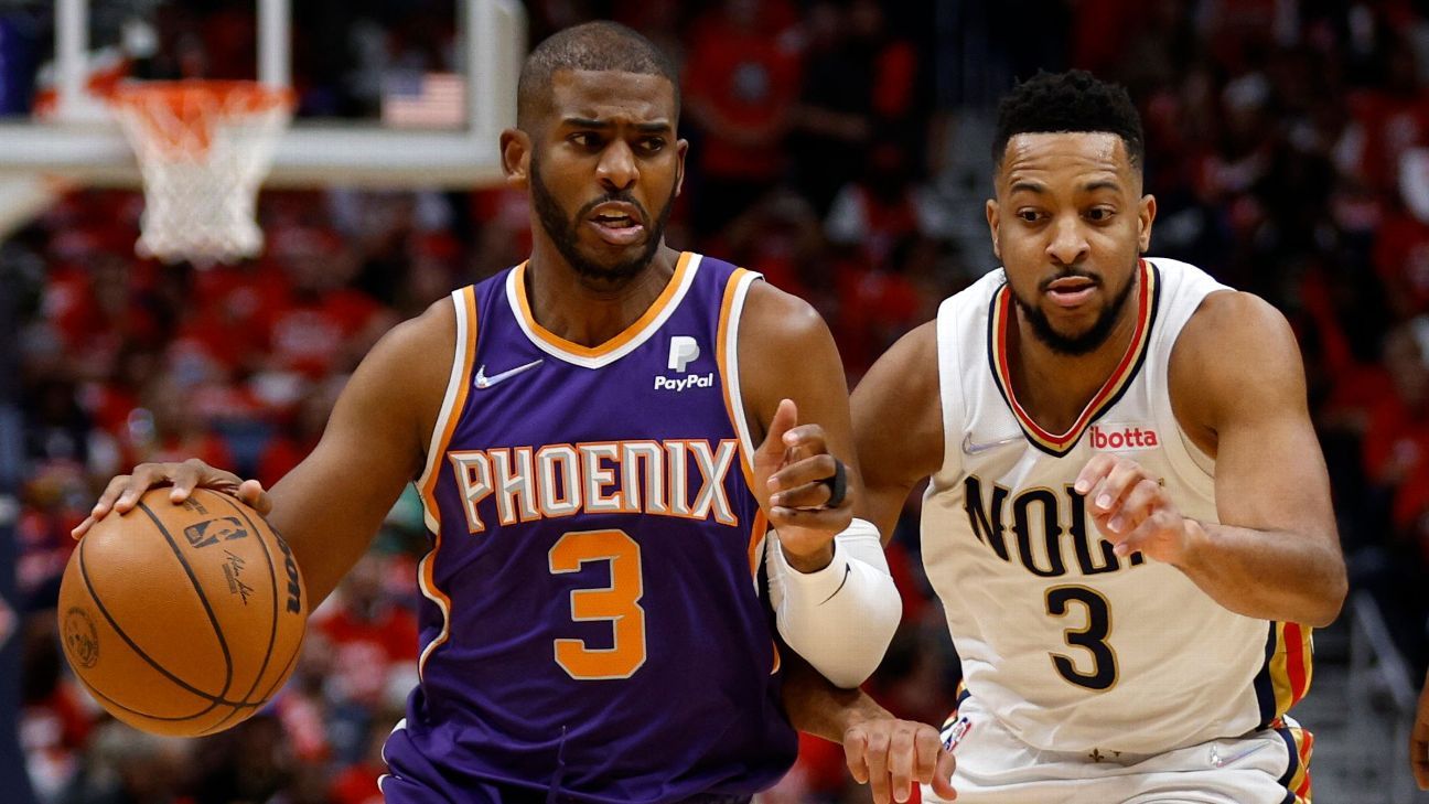 Chris Paul's perfect night from field helps Phoenix Suns close out New Orleans P..